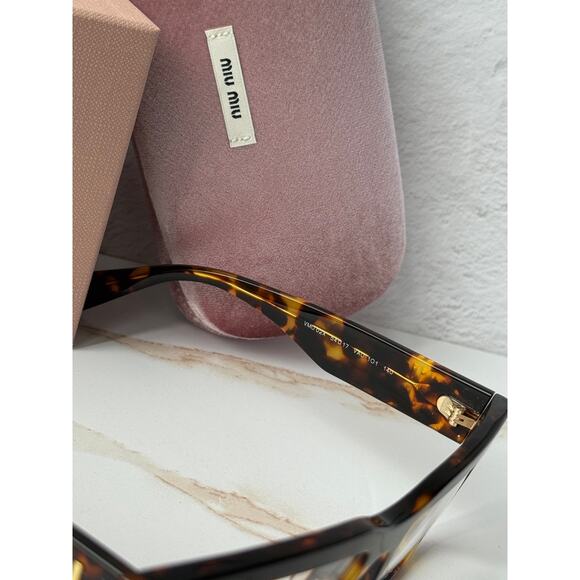 NEW Miu Miu MU02XV Havana Brown Gold Eyeglasses Frames main image 5